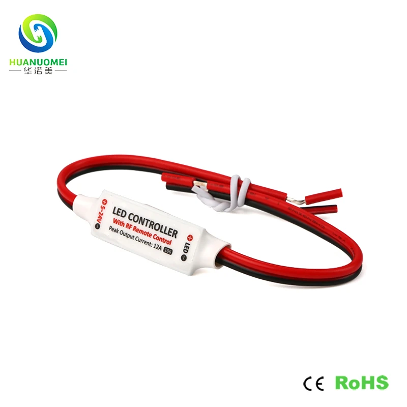 

High Quality Mini Remote Rf Wireless Single Color Led Controller Dimmer For Single Color Led Module Smd 3528 5050 Light Strip