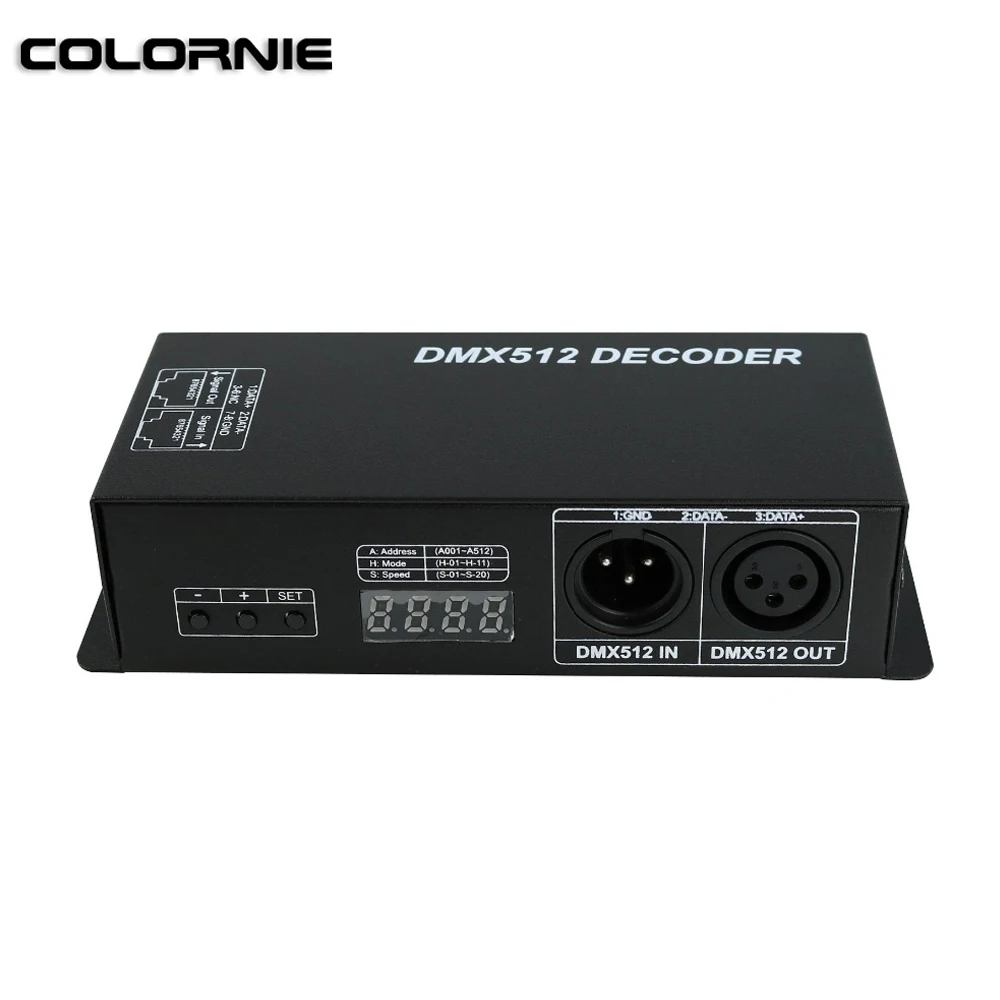 DMX512 RGBW Decoder DC12V~24V 4Chx4A RGBW DMX512 Decoder With Digital Display DMX512 LED Controller