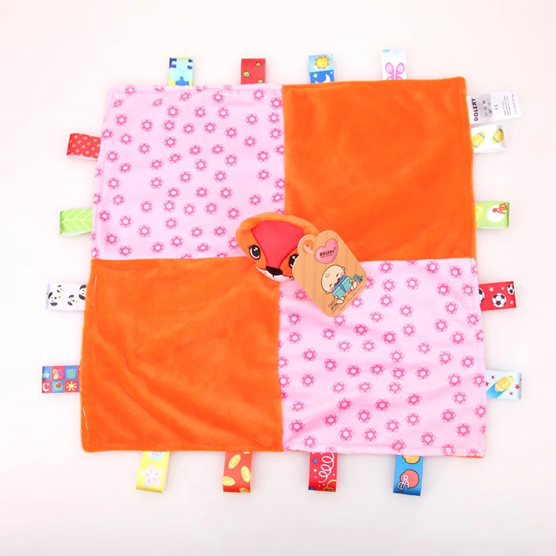 Soft Baby Comforter Blanket Soothing Towel Newborn Security Blankets Plush Fox Bear Infant Baby Toy Rattle Educational Towels