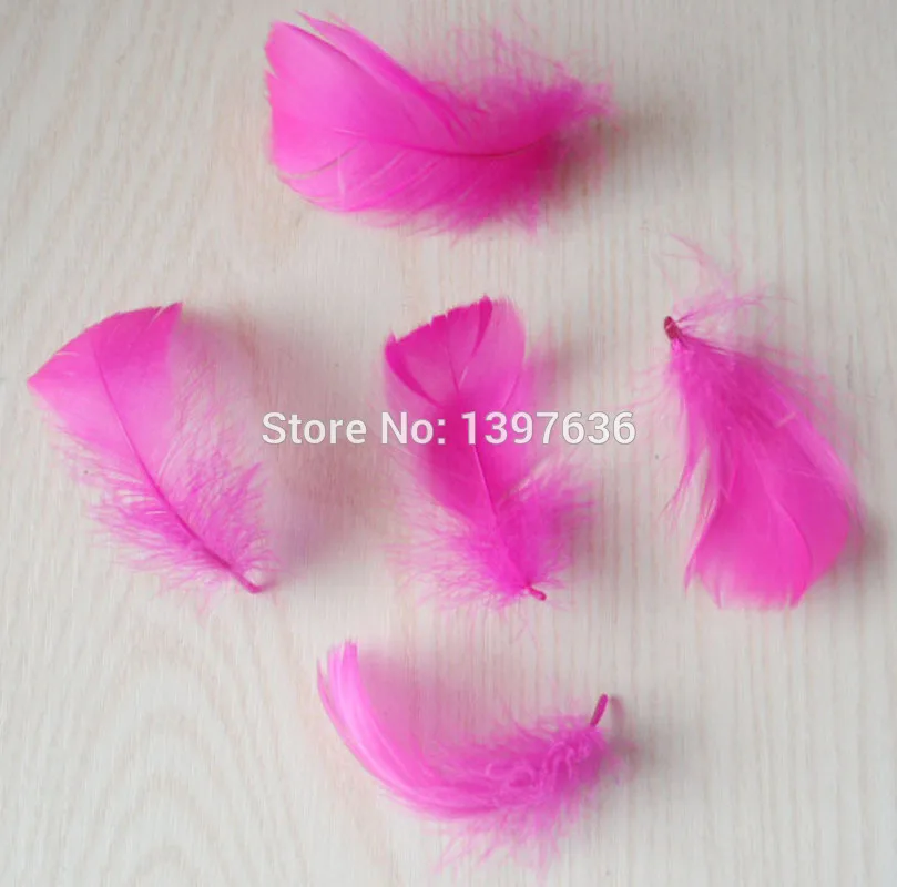 Wholesale free shipping 100pcs/lot Rose feather 8-13cm real goose feathers plumes for wedding hat hair accessories craft making