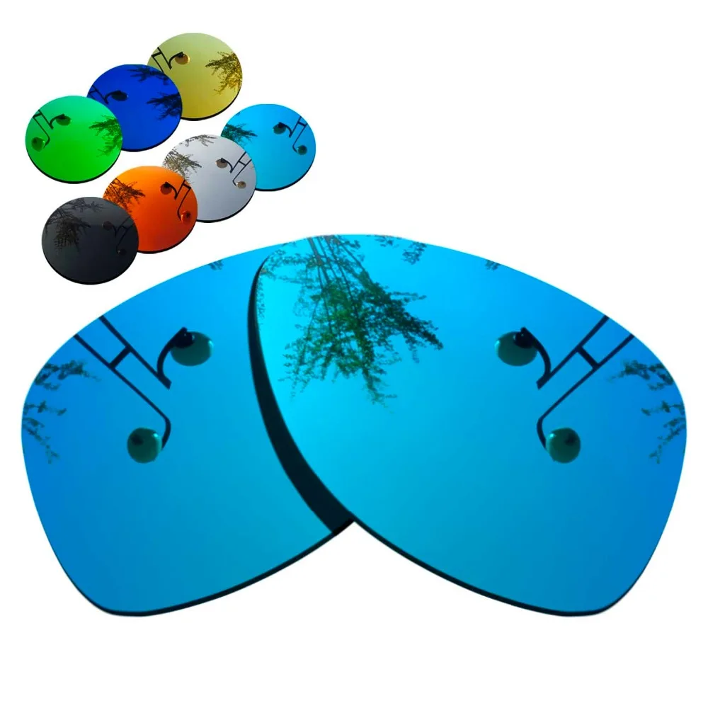 100% Precisely Cut Polarized Replacement Lenses for-Oakley Dispatch 2 Sunglasses Blue Mirrored Coating Color- Choices