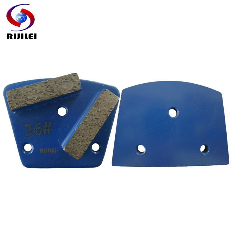 

RIJILEI 30PCS/Lot Trapezoid Metal Diamond Grinding Discs Pad Strong Magnetic Grinding Shoes Plate Of Concrete Floor Grinder A10