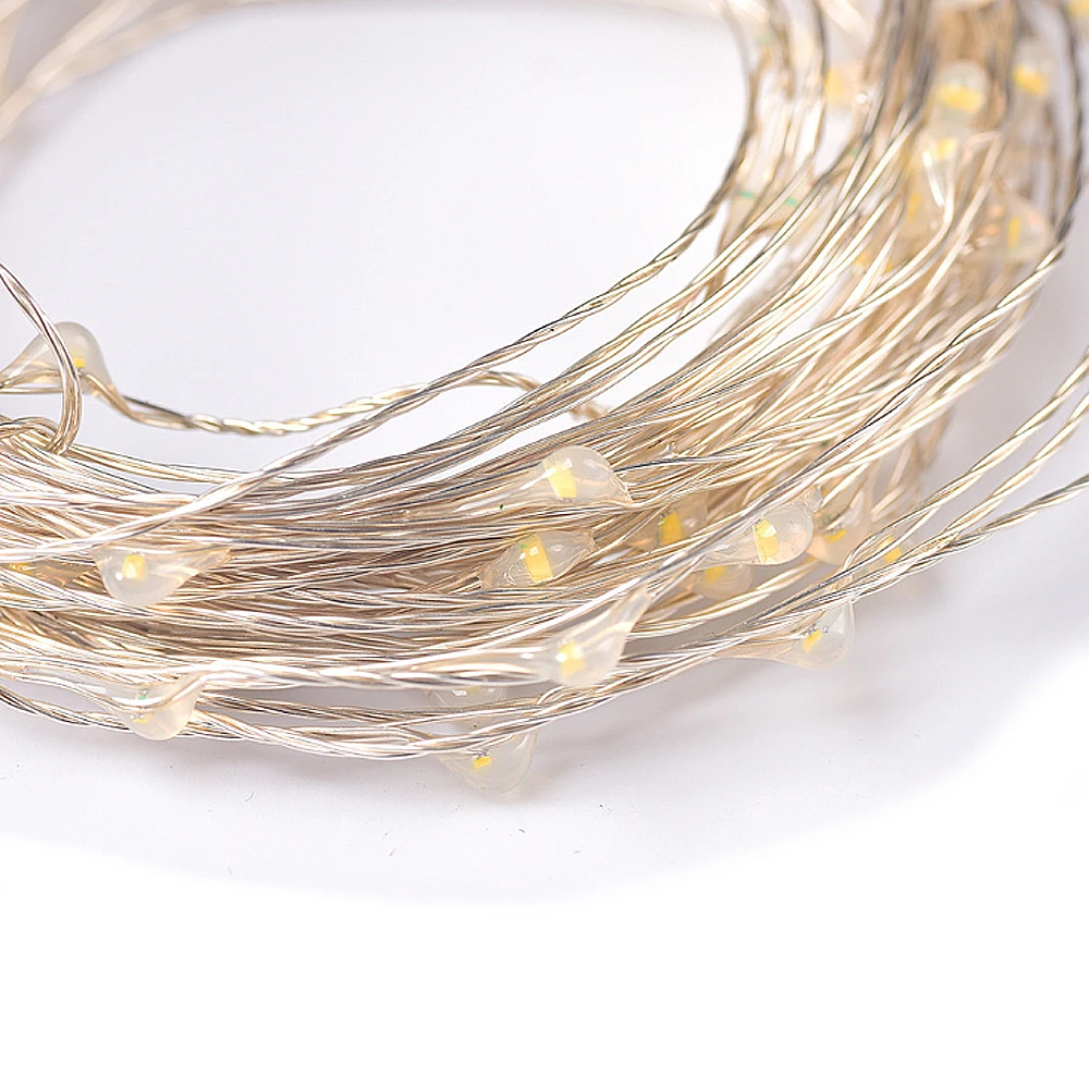 10M 33FT Waterproof 5V USB LED String Light Silver Copper Wire LED String Fairy Lights Christmas Wedding Party With RF Remote