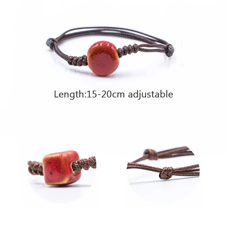 Simple Women\'s Ceramic hand made DIY Bracelets Artware Retro bracelet for woman girl gift Fashion Jewelery wholesale #1240