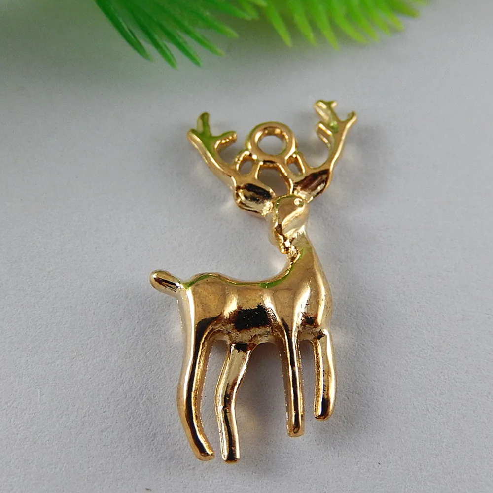 (20Pieces)Man Creative Elk jewelry pendant Deer Necklace Pendant Animal Bracelet Charms Handmade Crafts Jewelry Findings 51834