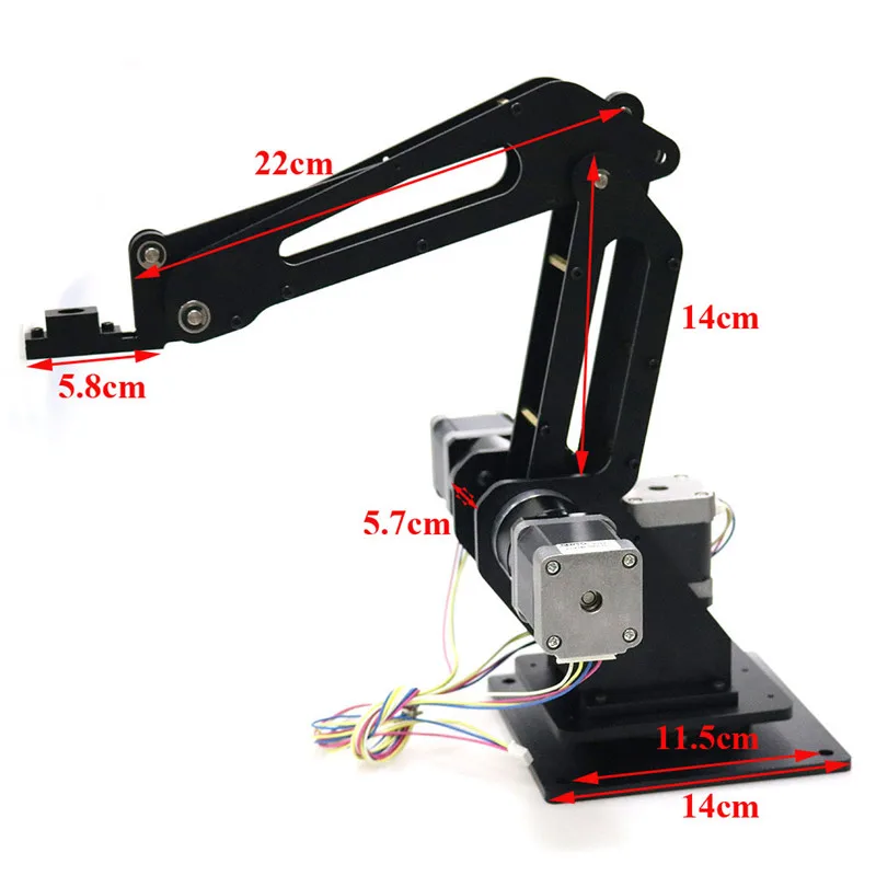 SZDOIT 3DOF Trục Thao Túng Móng Vuốt/Công Nghiệp Cánh Tay Robot Nhận Dạng Màu Sắc Mã Dạy Robot 3D In