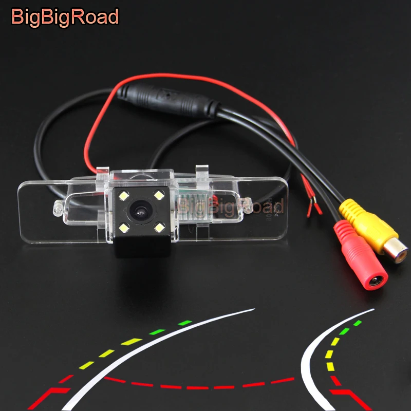 BigBigRoad Car Intelligent Dynamic Trajectory Tracks Rear View CCD Backup Camera For Subaru Legacy 2007 2008 2009 2010 2011 2012