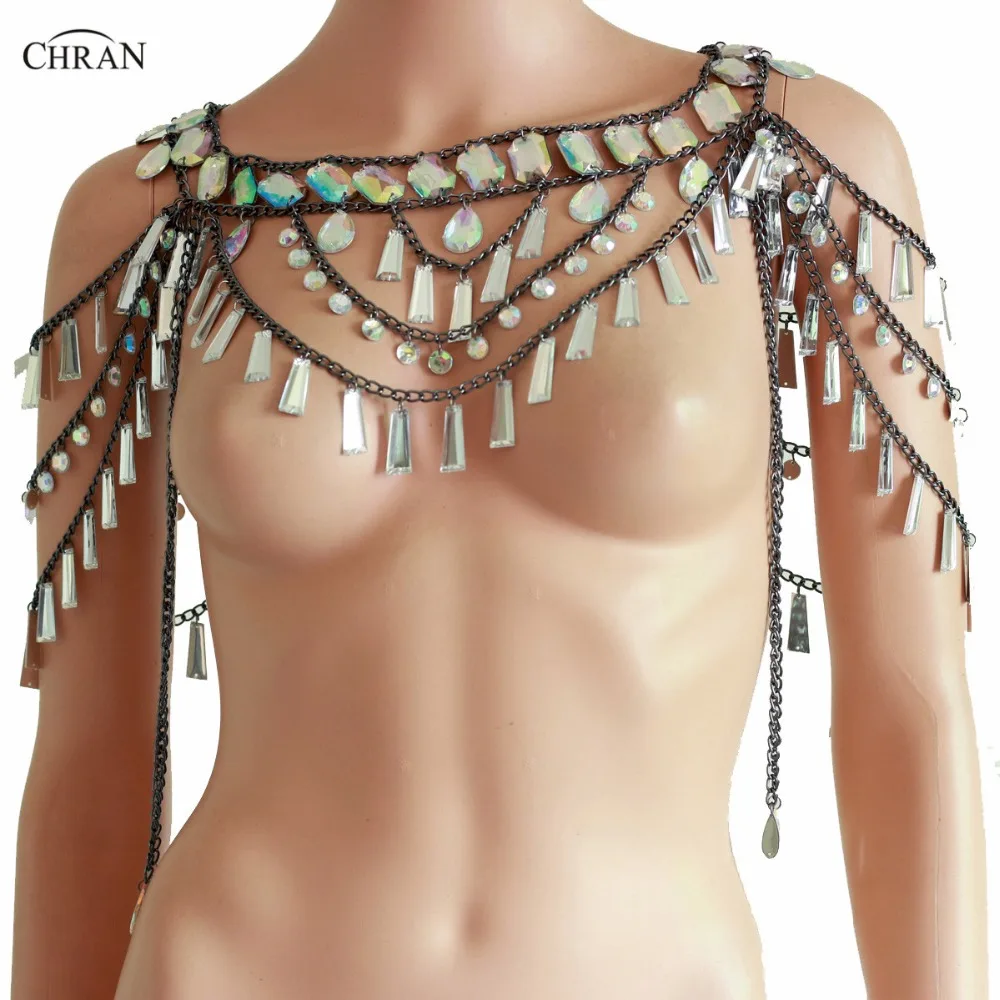 

Sexy New Vintage Crystal Belly Chain Multi Layer Necklace Body Chain Carnival wear Summer Women Fashion Body Jewelry