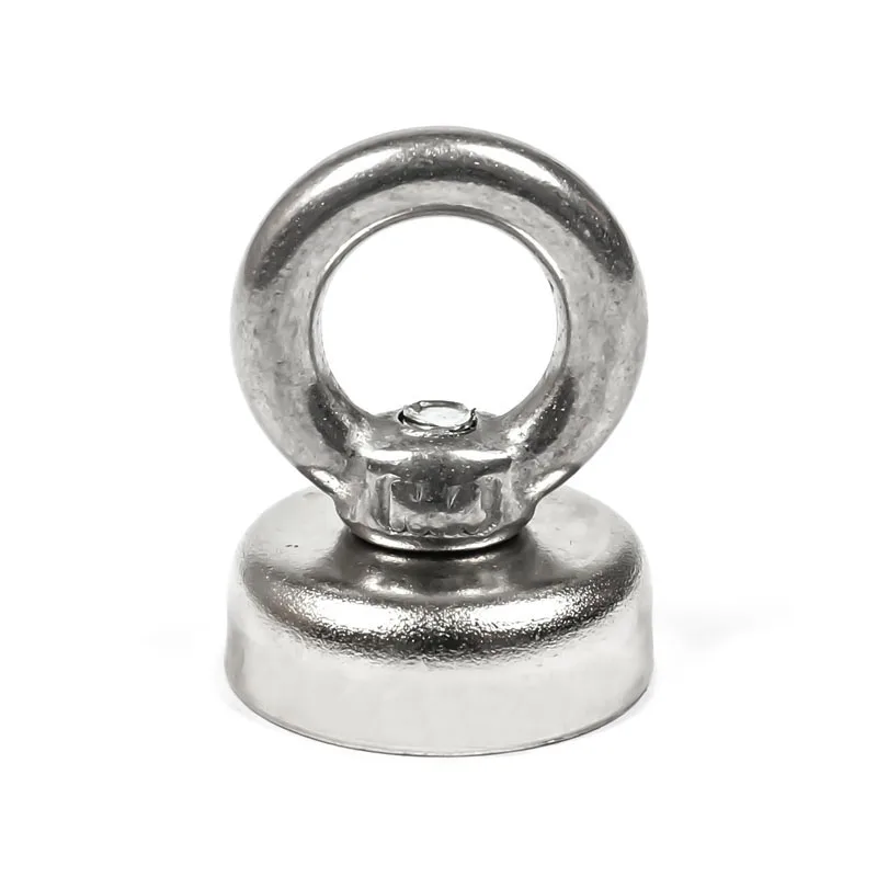 U-JOVAN 20mm Small Powerful Magnet Holders with Ring Eyebolt Super Strong Neodymium Fishing Magnets for Metal Surface Decoration