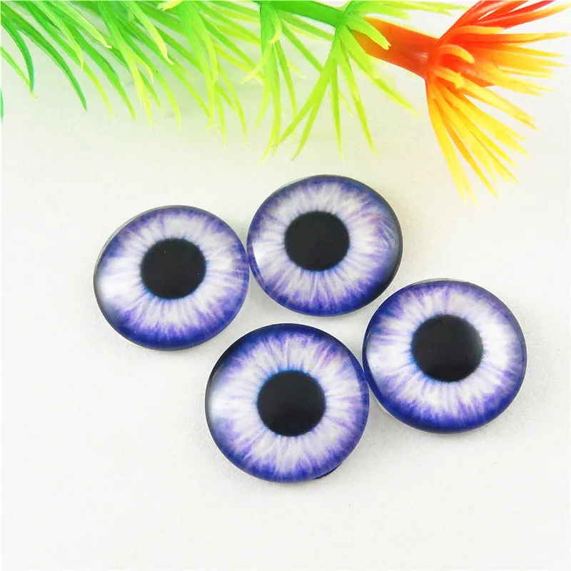 GraceAngie Round 30mm Time Gem Glass Lizard Frog Dragon Mini Eyes Cabochon Dome Cover Accessory for Cameo Jewelry Cover 10Pieces