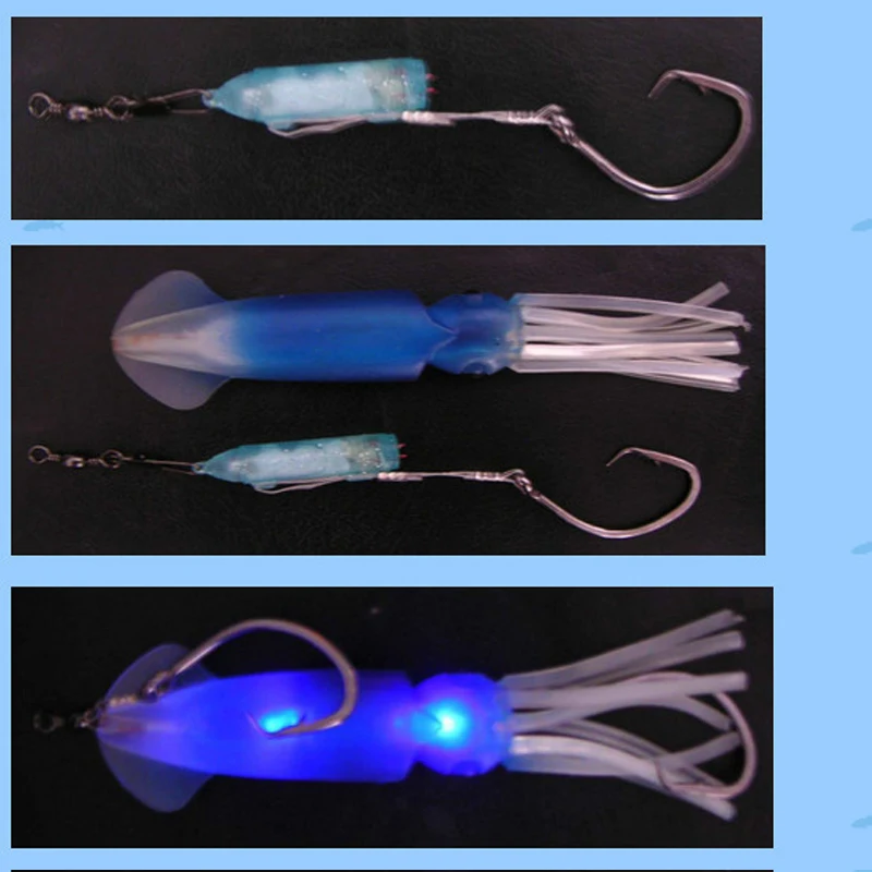 Wifreo 5pcs Mini Underwater Fishing Lamp Flashing LED Octopus Lure Light Fish Gathering Squid Lights Saltwater Fishing Tackle