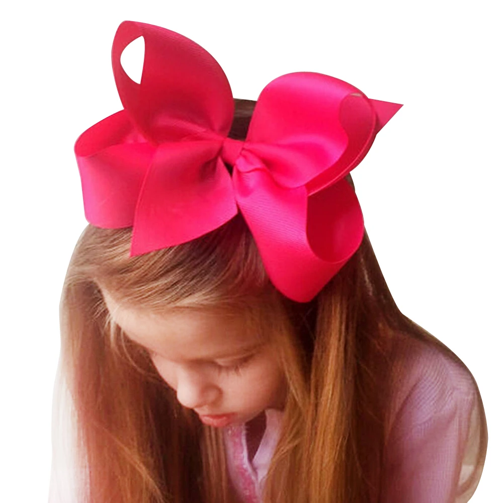 

6 inch 15cm Solid grosgrain JOJO bows with clip for girl accessories retail