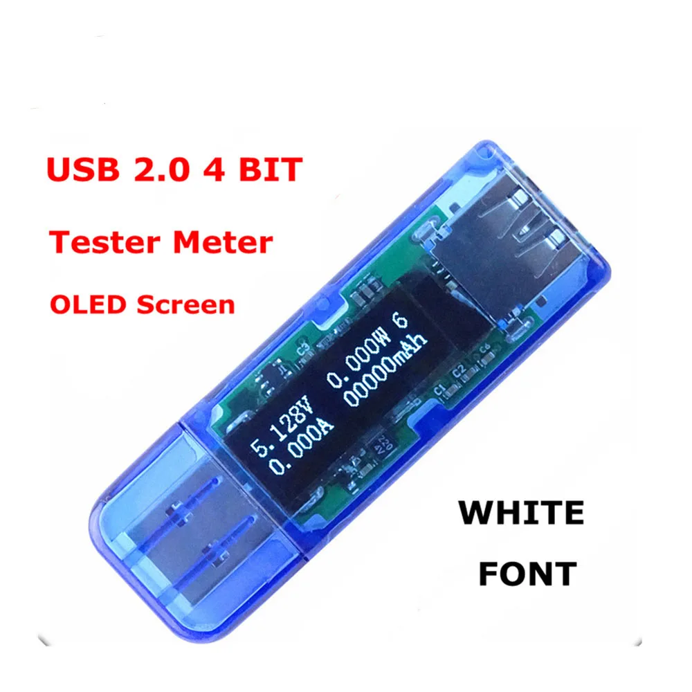 

Белый 4 бит цветной OLED USB детектор USB Вольтметр Амперметр измеритель мощности Измеритель Напряжения тока зарядное устройство