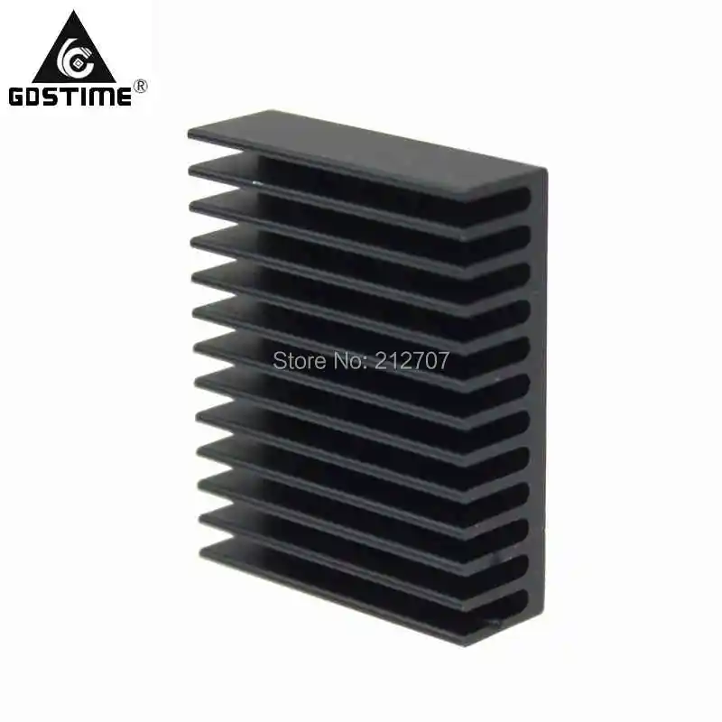 10 Pieces/lot Gdstime 40mm x 32mm x 10mm Black Radiator Aluminum Cooling Heatsink 40x32x10mm