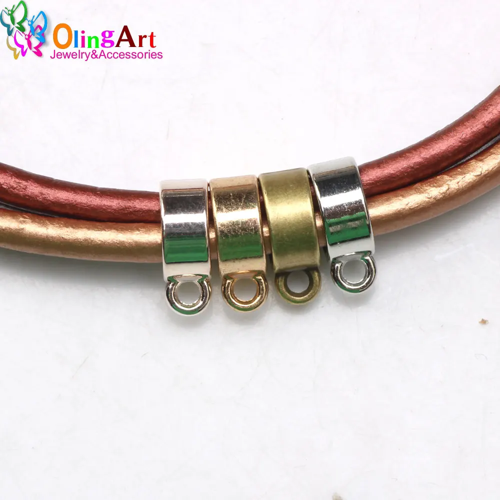 1-10MM KC Gold/Rose Gold/Bronze/Rhodium/Pendant Clip Clasp for Jewelry Making Connector DIY Leather Rope Cord Bracelet Finding