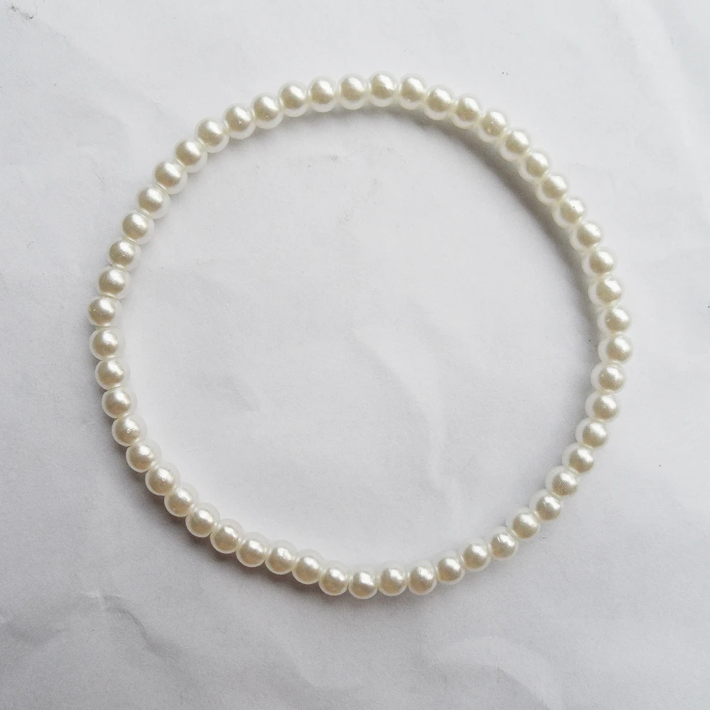 

New style fine quality 4MM pearl bracelet,fashion 4mm pearl stretch bracelet, factory wholesale pearl bracelet with elastic