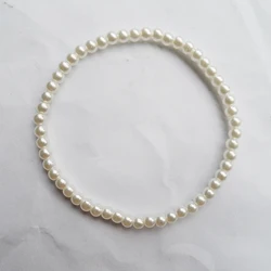 New style fine quality 4MM pearl bracelet,fashion 4mm pearl stretch bracelet, factory wholesale pearl bracelet with elastic