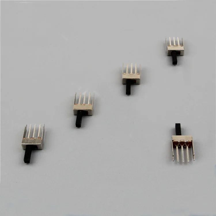 10pcs 3mm 5mm or 7mm Height Knob 3 Pin 2 Position 1P2T SPDT Vertical Slide Switch 0.5A 50V DC SS-12F24