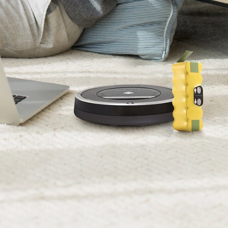 ความจุสูง 14.4V 3000mAh เครื่องดูดฝุ่นแบตเตอรี่ NI-MH สำหรับ iRobot Roomba 500,600, 700,800 Series