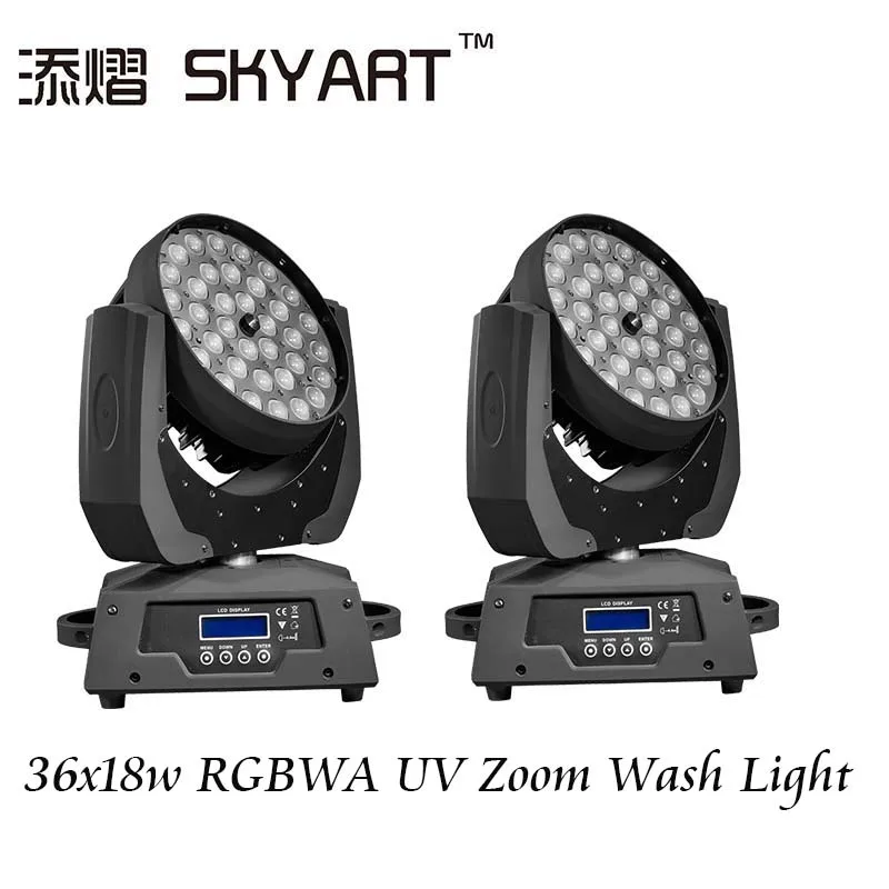 

2pcs high quality stage led zoom wash 36x12w rgbw 4in1 wash zoom moving head light for wedding bar dj vocal concerts stage light