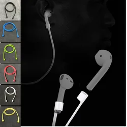 silicone airpod no loss straps for iphone7 7plus Wireless Earphone Bluetooth earphones soft Anti-lost rope connect cable