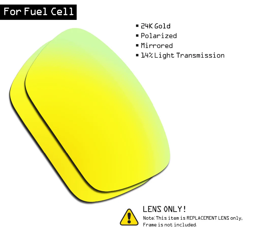 

SmartVLT Polarized Sunglasses Replacement Lenses for Oakley Fuel Cell - 24K Gold