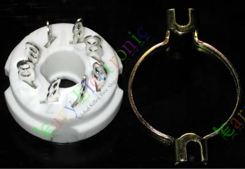 Tubo de vacío de cerámica de 8 pines, base de válvula octal Fr KT88 EL34B 6550 6SN7 amp, venta al por mayor y al por menor, 4 Uds., envío gratis