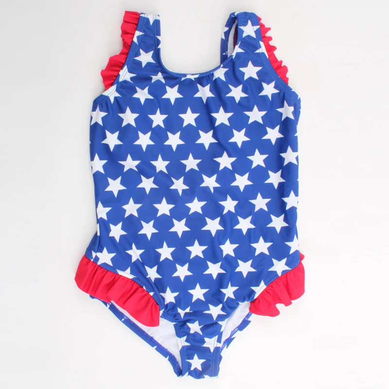 

Toddler 1-6 Years Mini Ruffles Swimsuit Nylon Fabric Bathing Suits Cotton Lining Kids Girls Swimwear Infant Beachwear