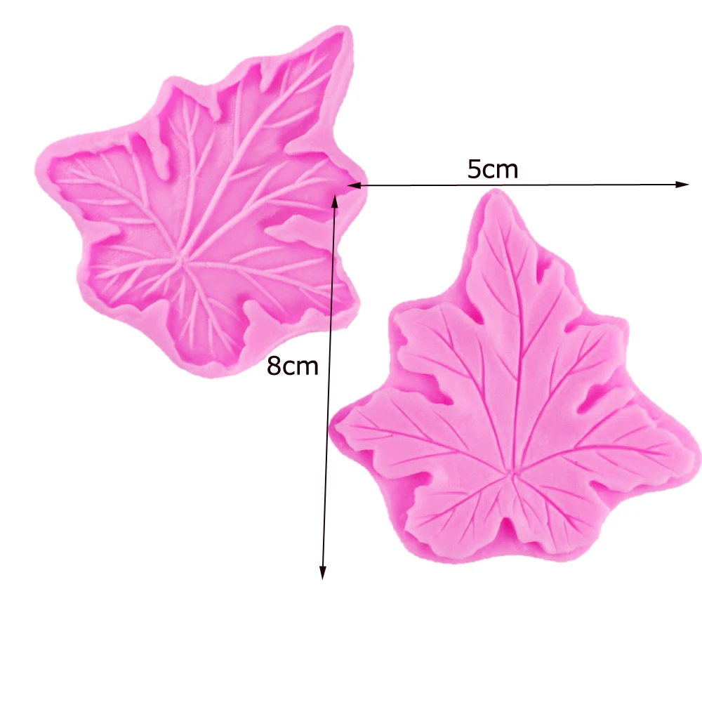 F1122 Maple Leaf Flower Veiners Silicone Molds Fondant Sugarcraft Gumpaste Resin Clay Water Paper Cake Decorating Tools