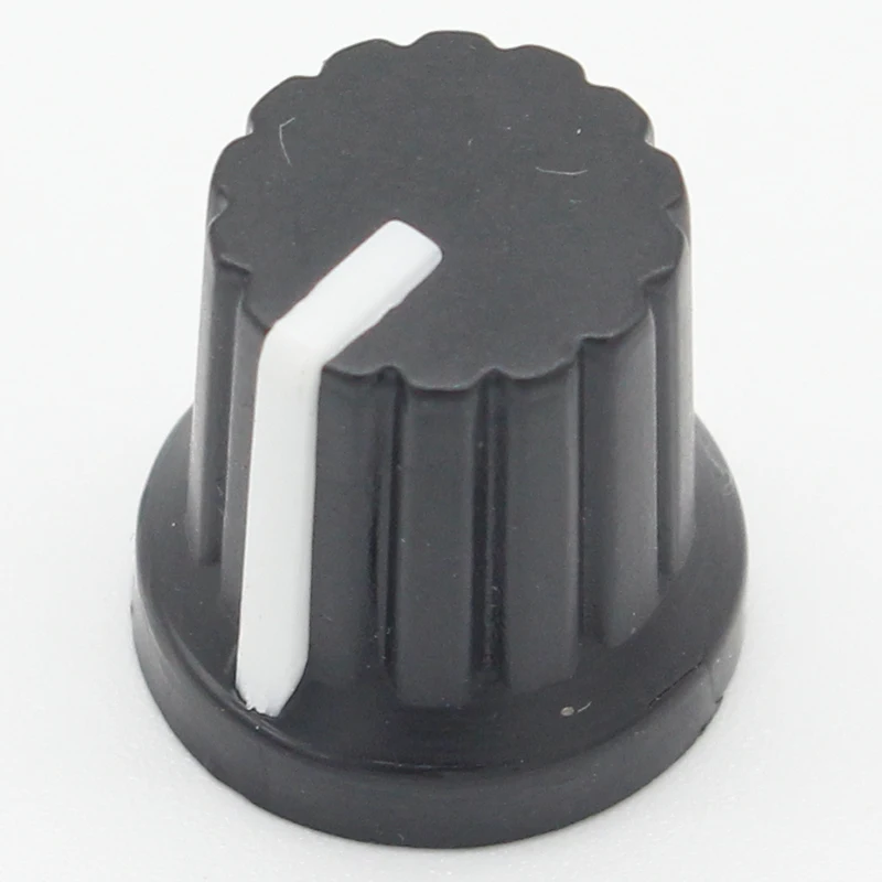 Newest !! Hot Sale 10 Pcs 6mm Shaft Hole Dia Plastic Threaded Knurled Potentiometer Knobs Caps