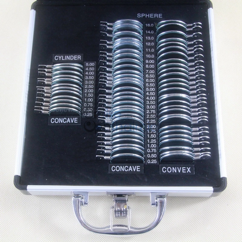 Imagem -02 - Optometric Trial Lens Grupo 68 Pcs 36 mm Aro de Metal Brilhante Estojo de Alumínio Navio da Polônia Mt68-a1 a1