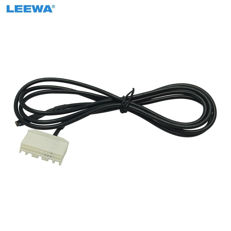

LEEWA 5PCS 1.5M Car Audio Video CD DVD Changer Micphone MIC Adapter Wire 28Pin Port for Toyota Prado 2700 #5669