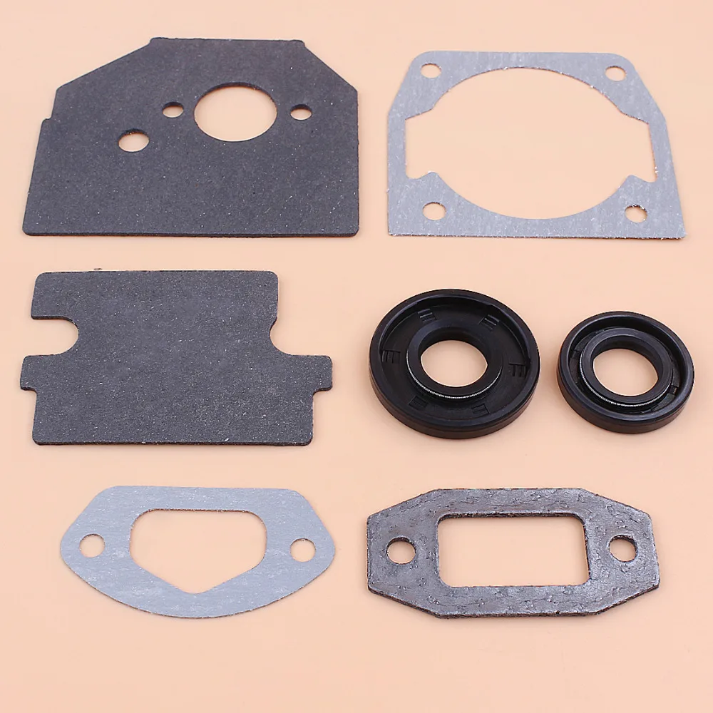 Cylinder Carburetor Intake Gasket Oil Seal Kit For Chinese 4500 5200 5800 45CC 52CC 58CC Chainsaw Gasket Replacement Set