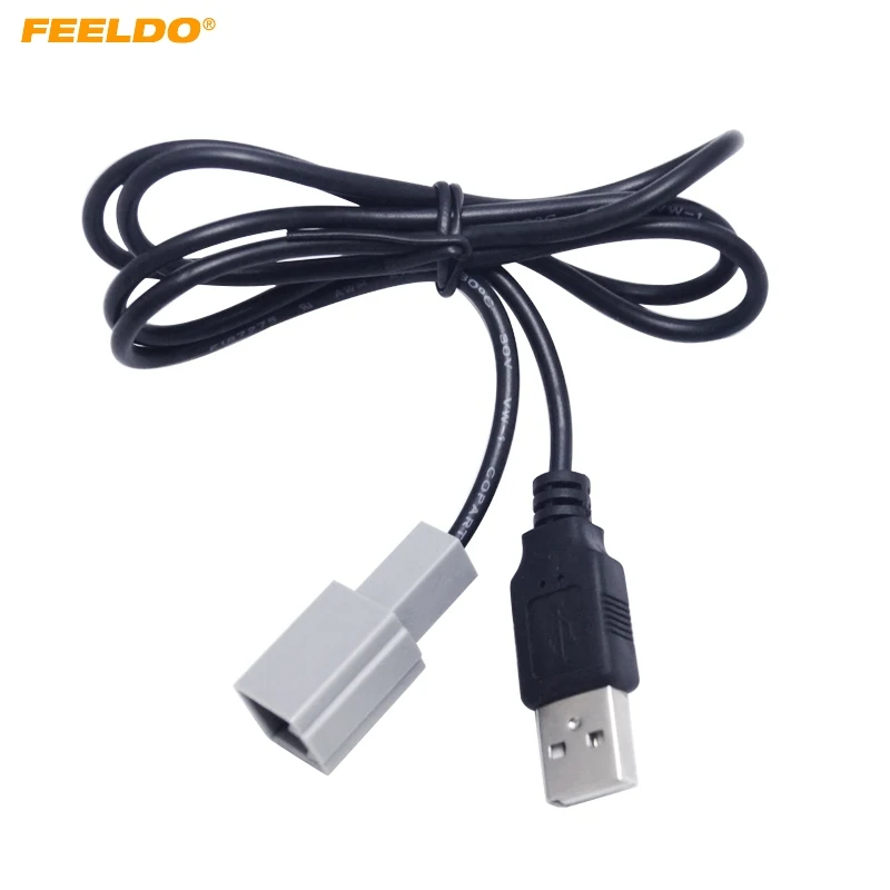 

FEELDO 1PC Car Audio Radio Input Parts Female USB Cable Adapter For LEXUS Toyota Camry Reiz RAV4 Mazda CX5 Plug #CT5106