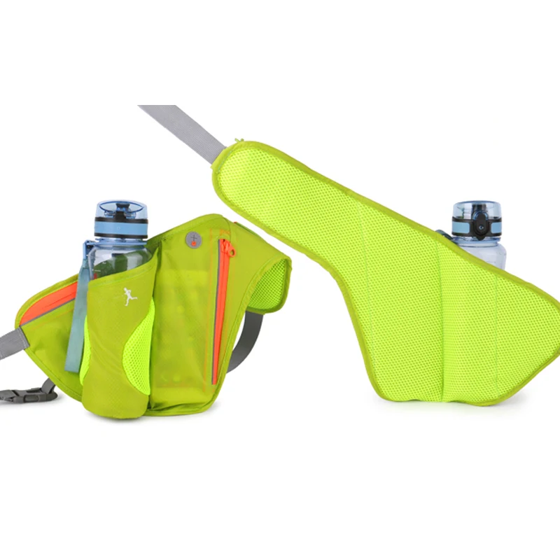 Riñonera deportiva para hombre y mujer, bolso con bolsillo para teléfono móvil, bolsa para gimnasio, ciclismo, senderismo y caminar con botella de