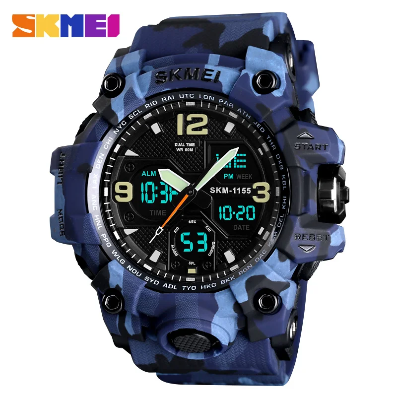 SKMEI Brand Top Luxury Military Army Sports Watches Men Quartz Digital Waterproof Clock Male Relogios Masculino Wristwatches