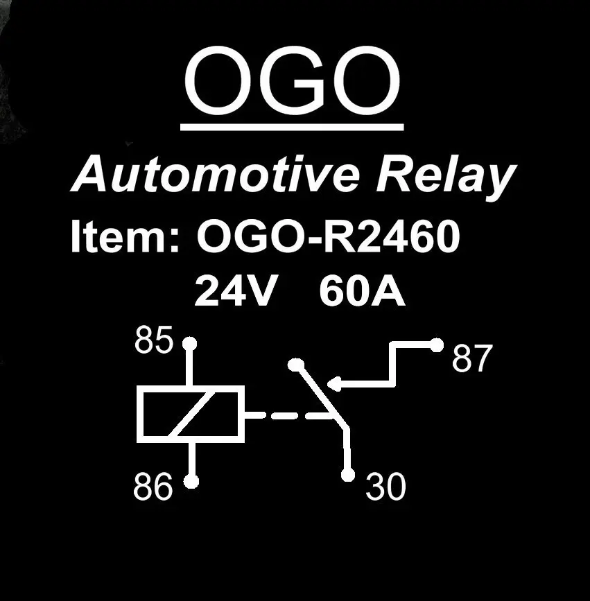 

OGO Branded Automotive Relay 24V 60A