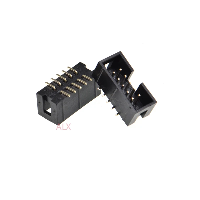 10pcs SMT 10 PIN 2.54MM pitch MALE SOCKET straight idc box headers PCB CONNECTOR DOUBLE ROW SMD 2x5PIN 2X5 10P DC3 HEADER