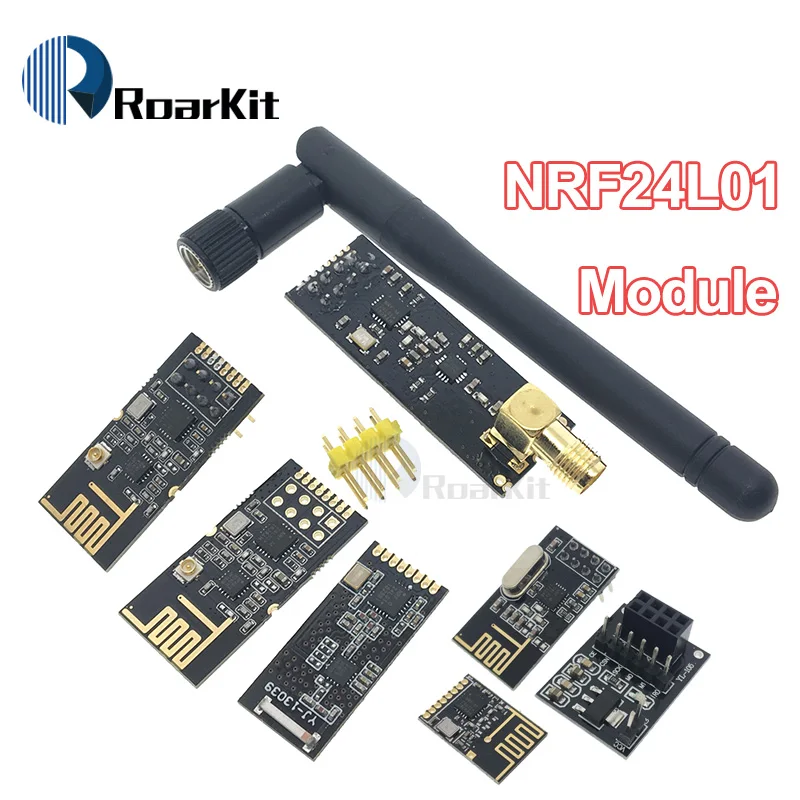 GT-24 NRF24L01+PA+LNA (With Antenna) Socket Adapter Plate Board 2.4G Wireless Data Transmission Module 1100-Meters Long-Distance