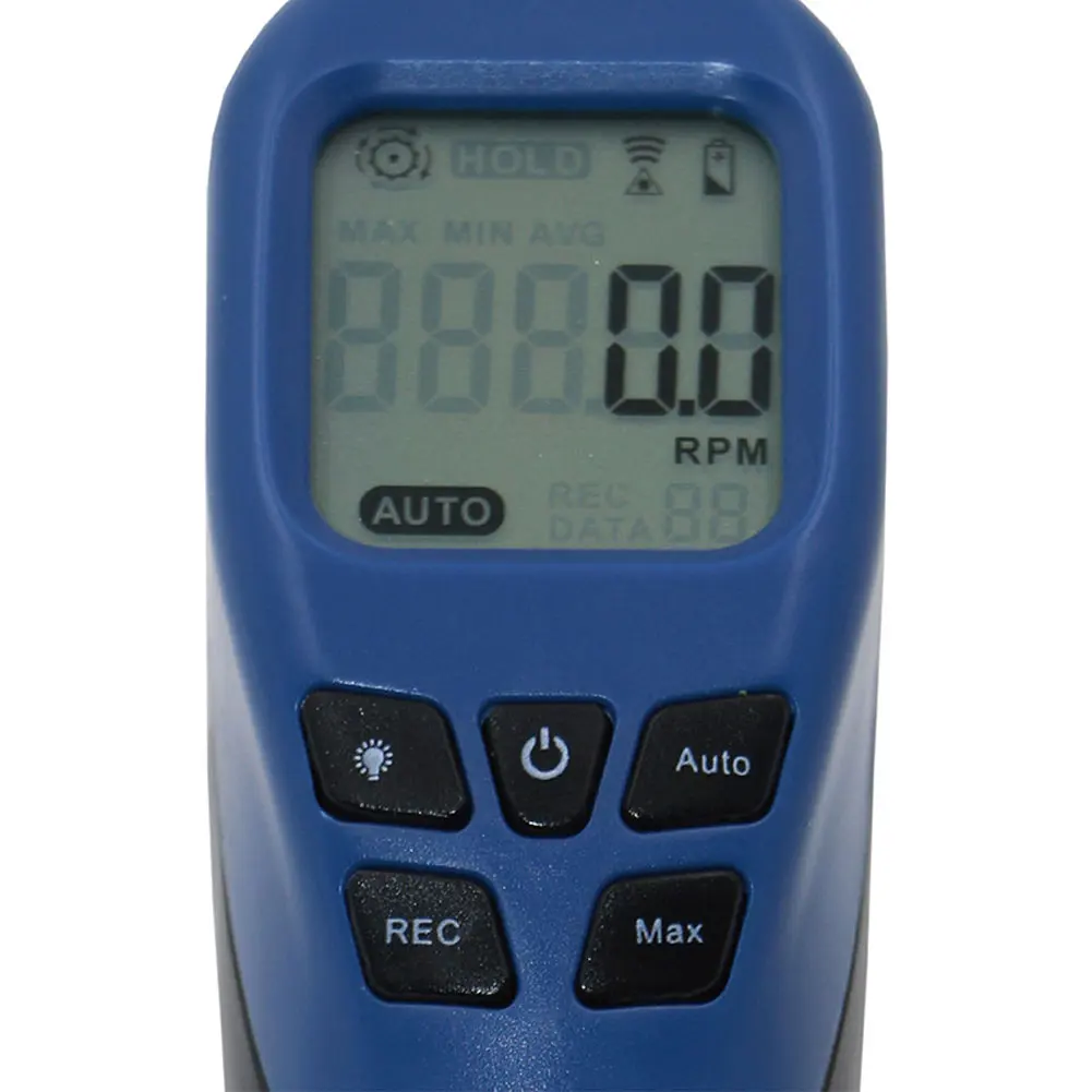 Digital Tachometer LCD Display Non Contact 2.5-99999RPM Laser Speed Tester Device Tach Meter Built-in Lithium Battery