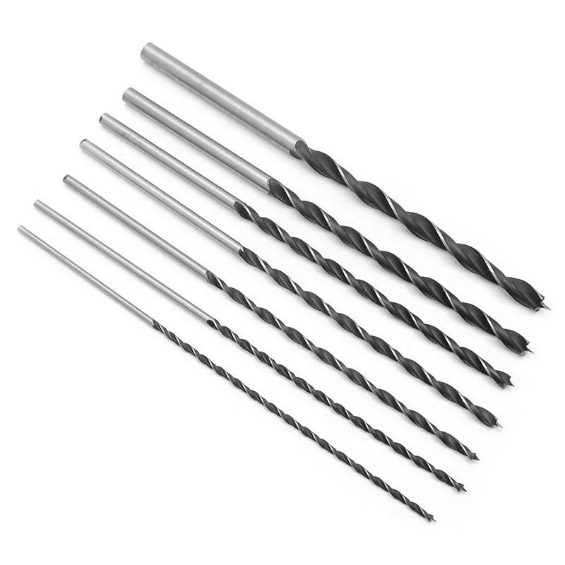 7 Pcs 4-12mm 300mm Extra Long Wood Drill Bit Set Woodworking Tool Hole Saw