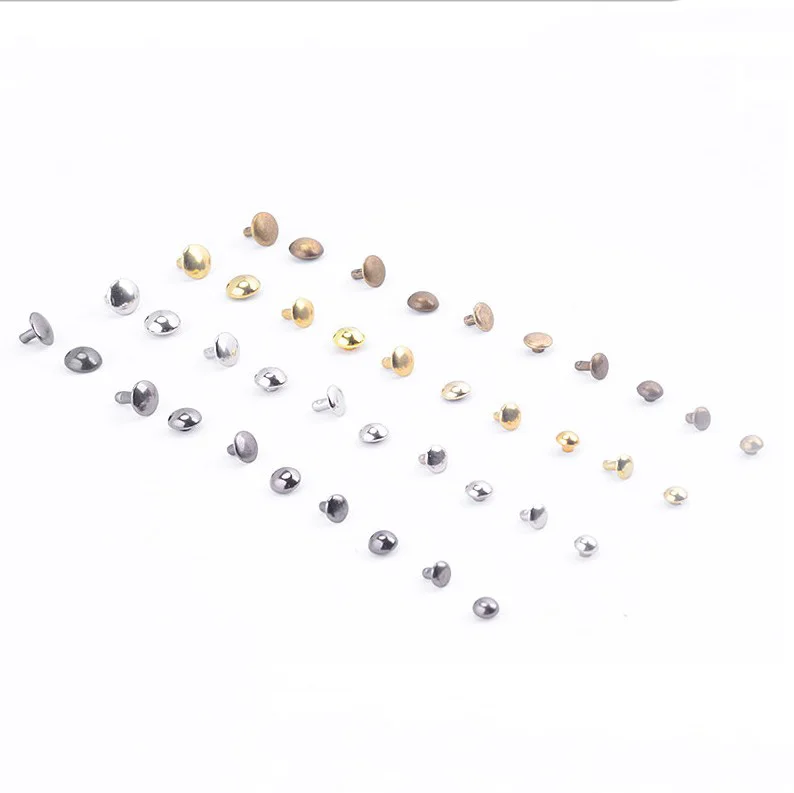 Mushroom Round Spike Rivet Studs Punk Bracelet Bag Leather DIY Craft  1000Pcs ,Sizes from 6mm to 10mm