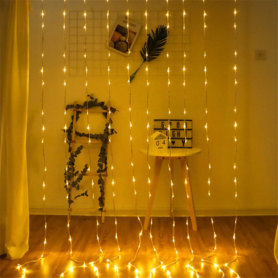 6*3M 3*6M LED Waterfall String Light Outdoor Curtain Icicle Light Meteor Shower Rain Light Christmas Wedding Garland Light