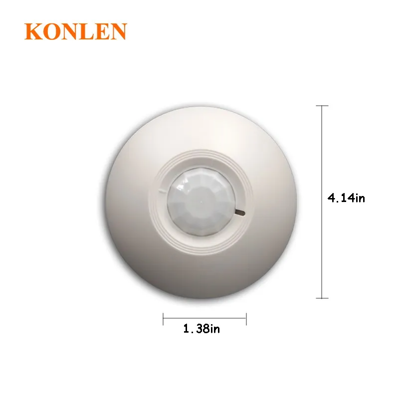 12V Wired PIR Motion Sensor Ceiling Detector 360 Degree Infrared Movement Detection N.O N.C Signal Output Link Wire Alarm System