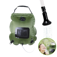 Solar Shower Bag 20L Portable Solar Heating Premium Camping Shower Bag Shower Head Outdoor Hiking Climbing Summer Shower