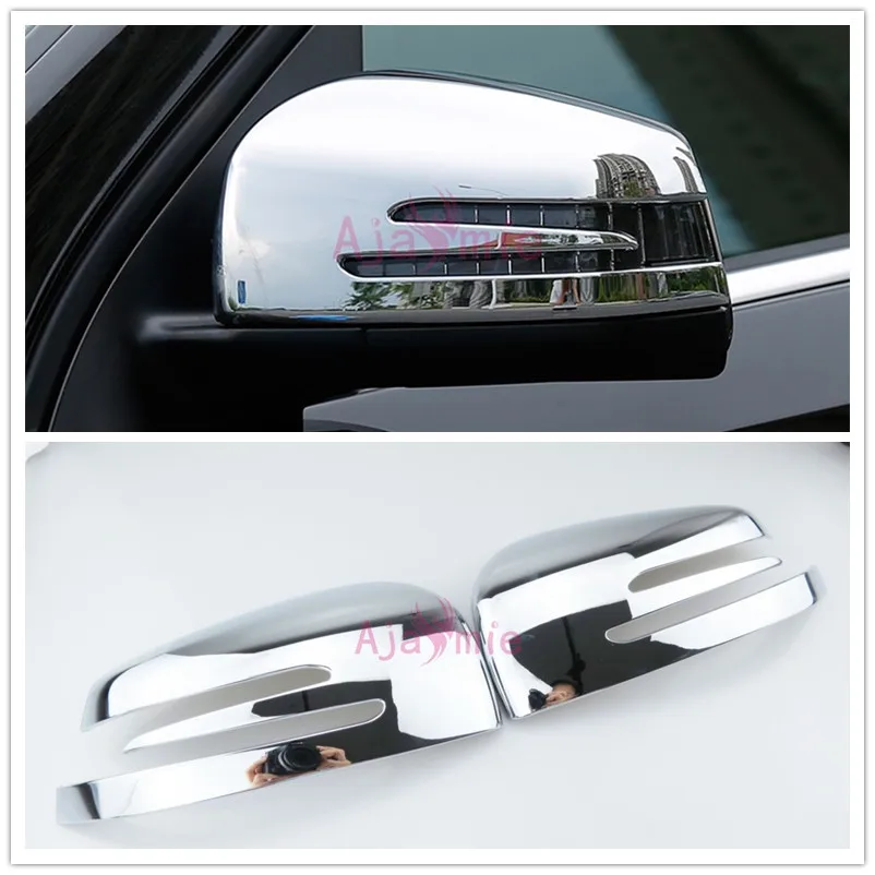 

Accessories For Mercedes Benz GLE 2012-2017 Coupe W166 Highlight Silver Door Mirror Overlay Rearview Cover Chrome Car Styling