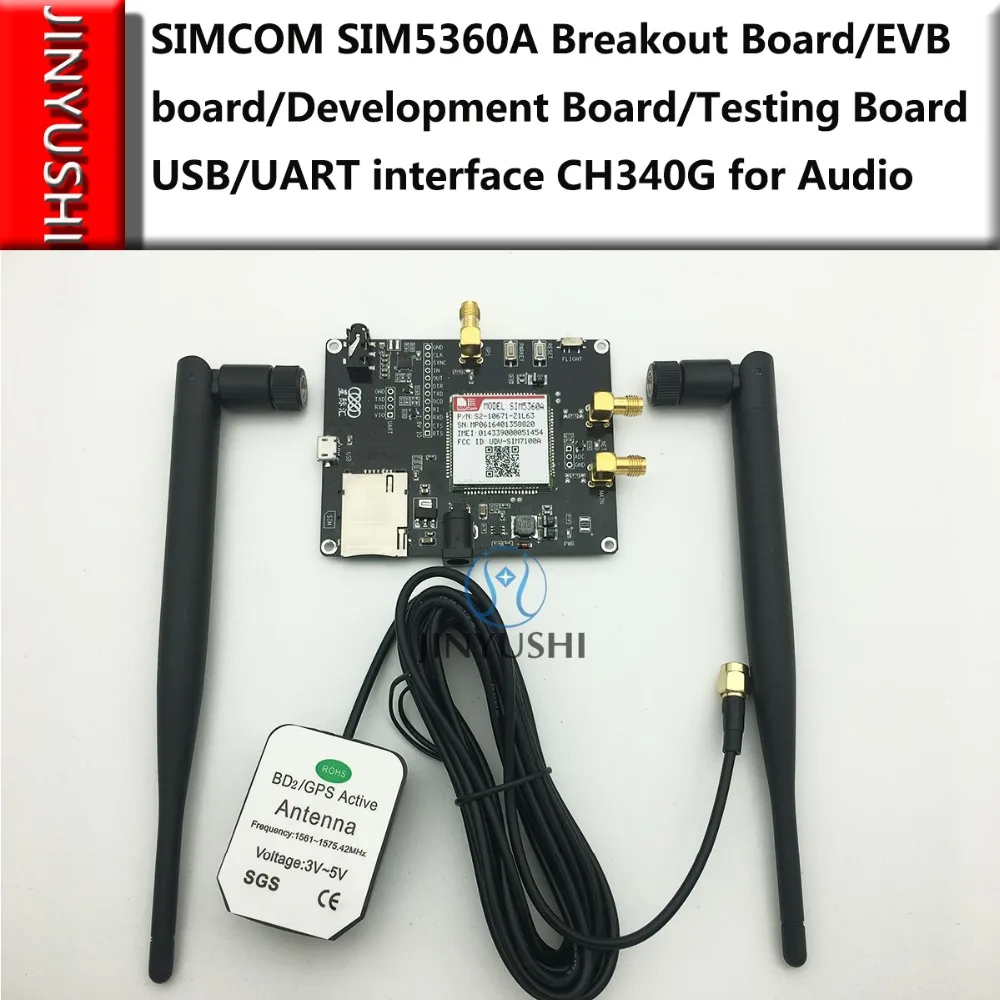 

SIMCOM SIM5360A/SIM5360E Breakout Board/EVB board/Development Board/Testing Board USB/UART interface CH340G for Audio