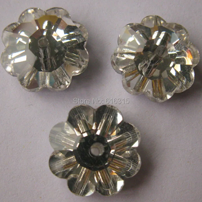 S712 8mm flower shape crystal glass beads for wedding dress by China post air mail  free shipping