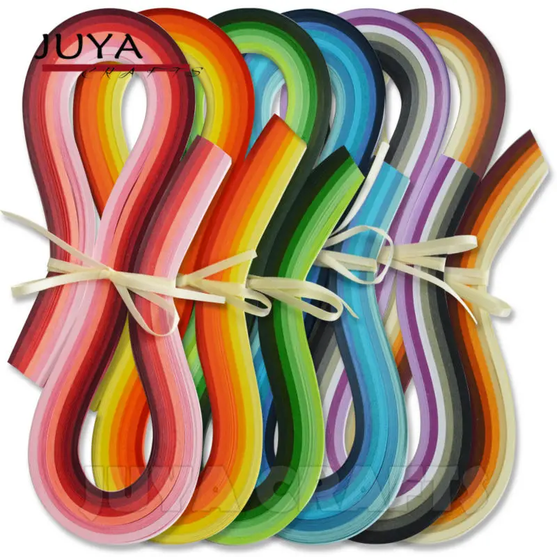 JUYA Paper Quilling 36 Tonalità Colori, 540mm di Lunghezza, 3/5/7/10mm larghezza, 720 strisce totali DIY Striscia di Carta di Carta Fatti A Mano