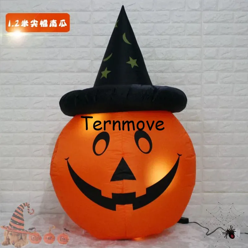 Giant lawn lighting Halloween Inflatable Pumpkins on Bottom LED Lighted Toys Indoor Outdoor Party Yard Decoration